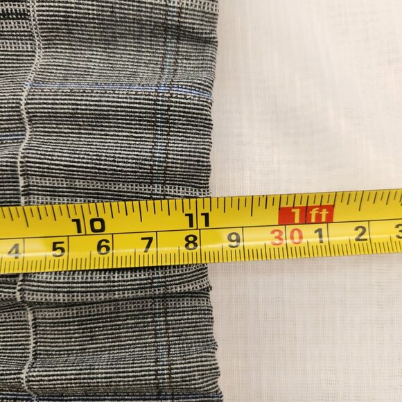 Sharis Place Pants Womens Size Italy 48 Gray Black White Plaid Cuffed Pockets - Picture 16 of 16